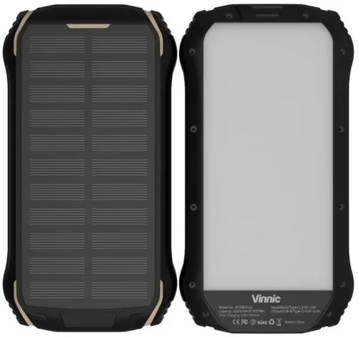 Фото: Батарея універсальна Vinnic SACA PEAK Solar 20000mAh IP65 15W Black (VPSPB-FL20) № 8 | KTC