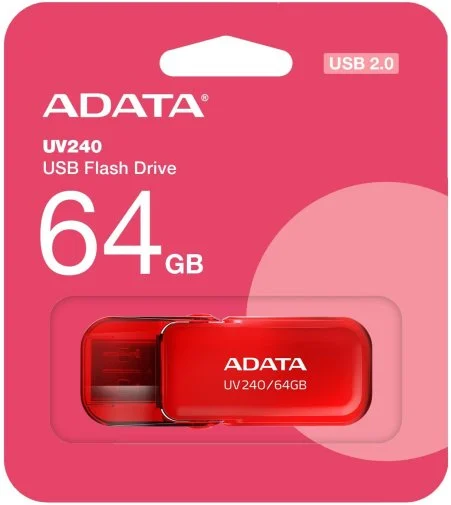 Фото: Флешка USB A-Data UV240 64GB Red (AUV240-64G-RRD) № 8 | KTC