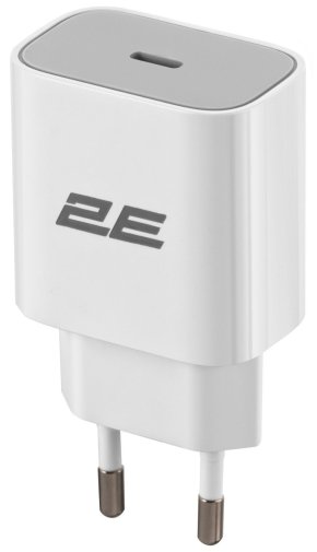 Зарядний пристрій 2E Wall Charger PD 30W White (2E-WC1USBC30W-W)