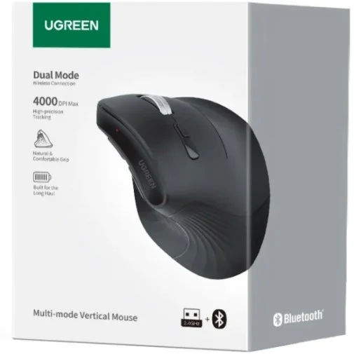 Фото: Миша UGREEN MU008 Silent Wireless Black (25444) № 10 | KTC