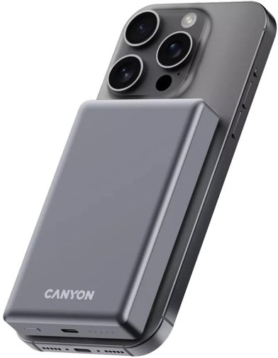  Батарея універсальна Canyon OnPower 510 Slim Magsafe 10000mAh 20W Dark Grey (CNS-CPB510DG)