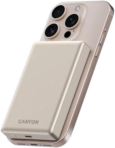 Батарея універсальна Canyon OnPower 510 Slim Magsafe 10000mAh 20W Beige (CNS-CPB510BE)