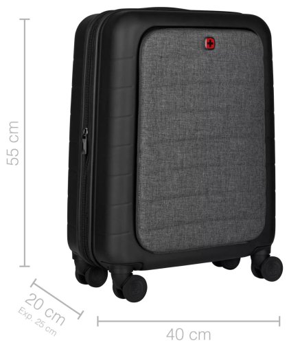 Валіза Wenger Syntry 36L Black/Heather Grey (610163)