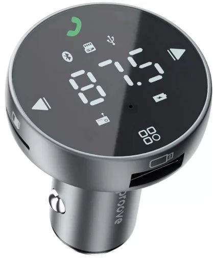 Фото: FM-Трансмітер + АЗП Proove FM Launcher Sound Sync 30W Gray № 6 | KTC