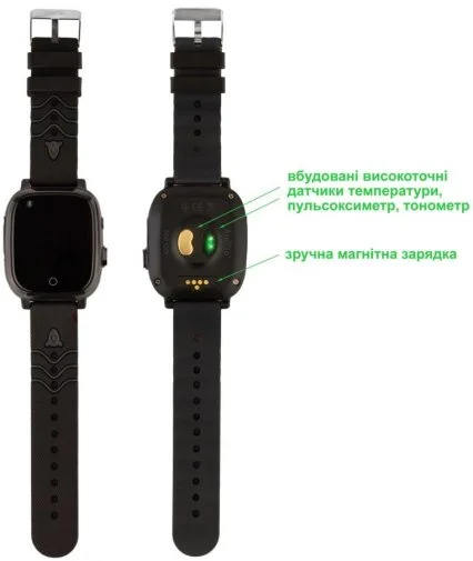 Фото: Смарт годинник AmiGo GO005 4G WIFI Thermometer Black (GO005 4G Black) № 13 | KTC