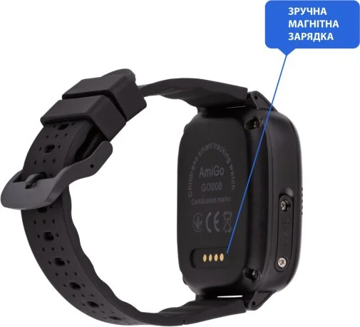Фото: Смарт годинник AmiGo GO008 MILKY GPS WIFI Black (GO008 Black) № 10 | KTC