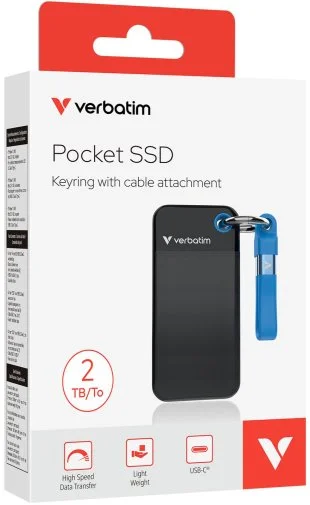 Фото: Зовнішній SSD-накопичувач Verbatim Pocket 2TB Black/Blue (32195) № 6 | KTC