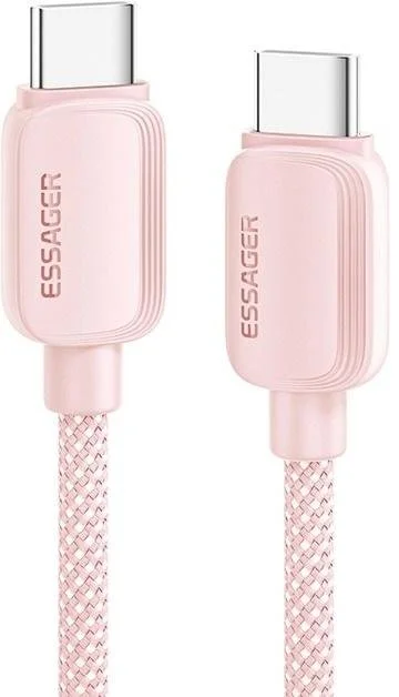 Фото: Кабель Essager Breeze 100W Type-C / Type-C 1m Pink (EXCTT1-WL04-P) № 3 | KTC