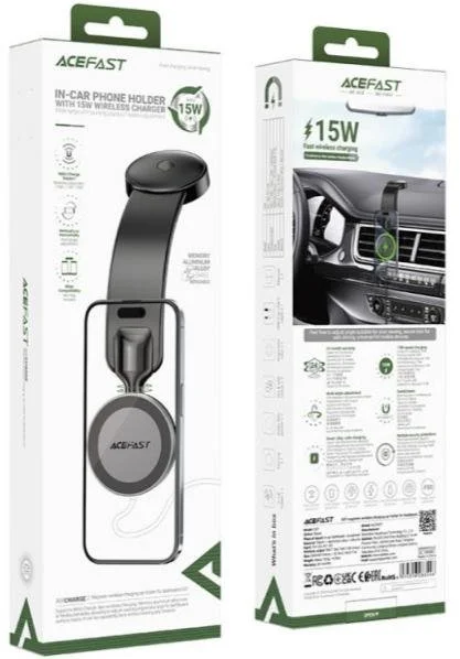Фото: Кріплення для мобільного телефону Acefast D37 Magnetic Wireless Black (6974316283546) № 14 | KTC