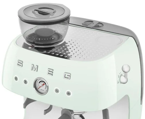 Фото: Ріжкова кавоварка Smeg Espresso coffee machine with grinder Pastel Green (EGF03PGEU) № 28 | KTC