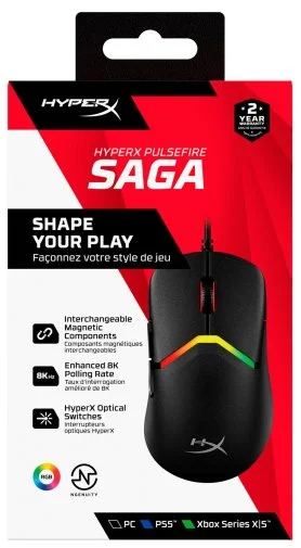 Фото: Миша HyperX Pulsefire Saga Black (A2PB3AA) № 37 | KTC