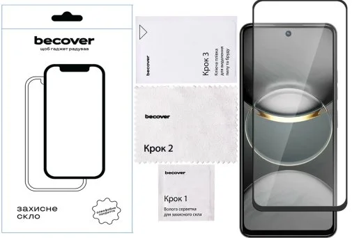 Фото: Захисне скло BeCover for Tecno Spark 30 Pro KL7 - Black (713080) № 5 | KTC