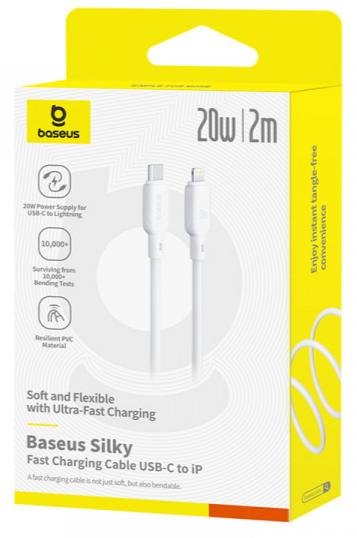 Baseus Silky Series 20W Type-C / Lightning 2m White (P10377700213-01)