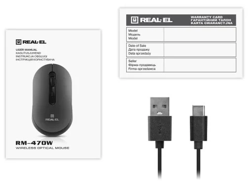 Фото: Миша Real-EL RM-470W Wireless Dark Gray (EL123200049) № 27 | KTC