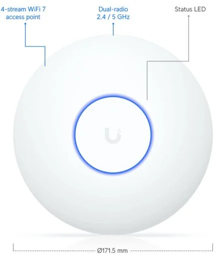 Фото: Точка доступy Wi-Fi Ubiquiti UniFi U7 Lite (U7-LITE) № 13 | KTC