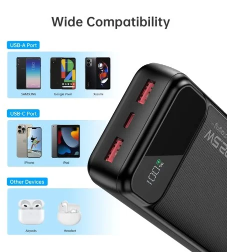Фото: Батарея універсальна Choetech B729 20000mAh 22.5W Black № 15 | KTC