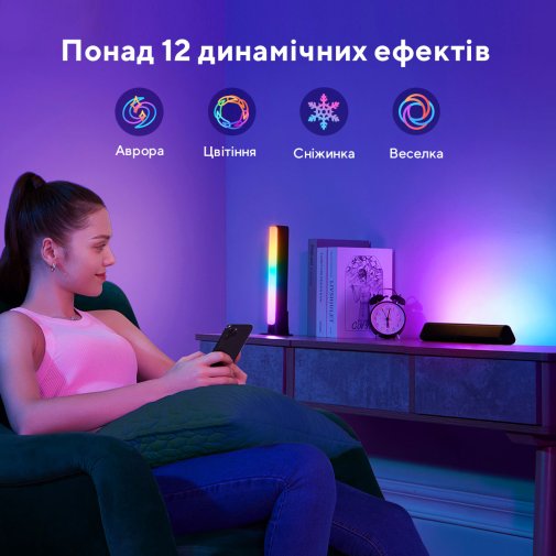 Набір адаптивного підсвічування Govee H6056 Flow Plus Light Bars RGBICWW Wi-Fi/BT (H60563D1)