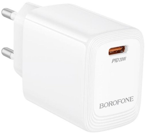 Зарядний пристрій BOROFONE BN26 Fuente 20W White (6941991120237)