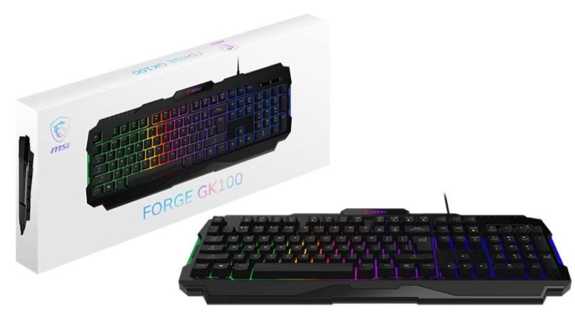 Клавіатура MSI Forge GK100 Black (S11-04UA221-HH9)