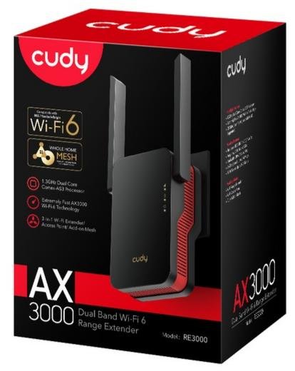 Репітер Wi-Fi Cudy RE3000 (RE3000_EU_V1.0)