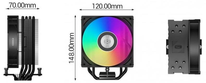 Кулер для процесора PCCooler RT400 ARGB Black (RT400 ARGB BK)