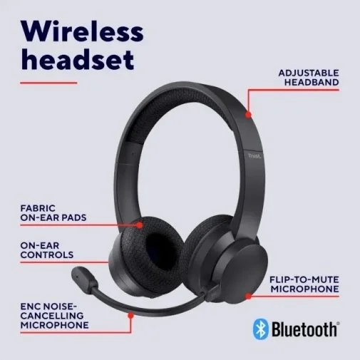 Фото: Гарнітура Trust Ayda Wireless ENC Black (25463) № 20 | KTC