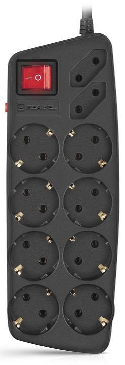 Мережевий фільтр Real-EL RS-10 Protect 10/3m Black (EL122300039)