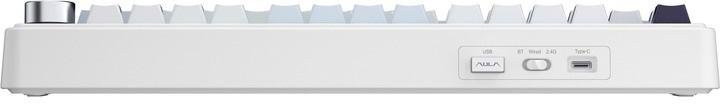 Клавіатура Aula F75 Gasket Reaper Switch Hot-Swap PBT ENG/UA WL/BT/USB White/Blue/Black (6948391209241)