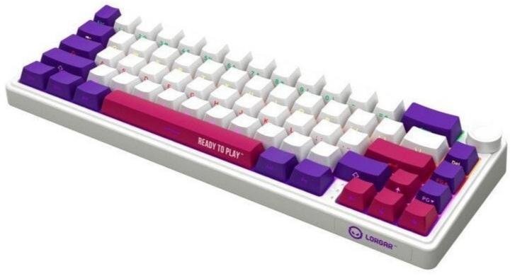 Клавіатура Lorgar KBP70MW Toxic Purple ENG WL/RT/USB White (LRG-KBP70MW-WH-US)
