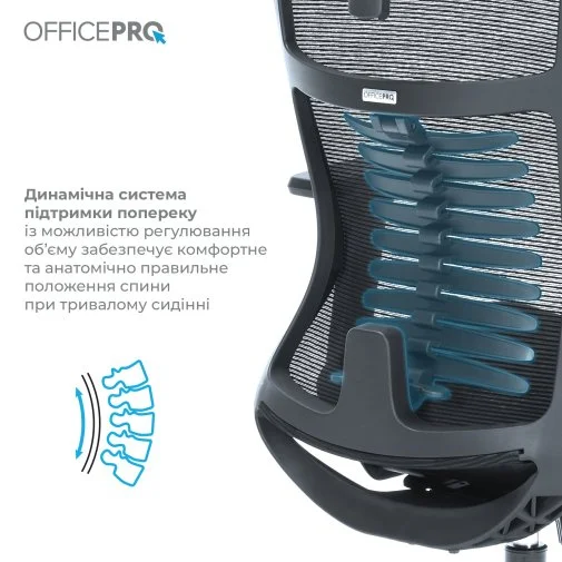Фото: Крісло OfficePro Balance OC620 Black/Dark Gray (OC620-B-DG-DG) № 25 | KTC