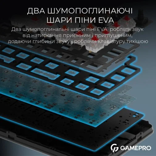 Фото: Клавіатура GamePro Asgard Valhalla MK210B Pro RGB WL/BT/USB Black № 26 | KTC
