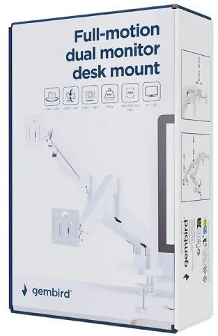 Фото: Кронштейн Gembird MA-DA2-06-W White № 11 | KTC
