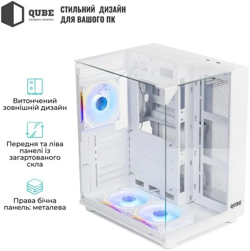 Фото: Корпус QUBE Aquarium White with window (AQUARIUM_GWNU3) № 23 | KTC