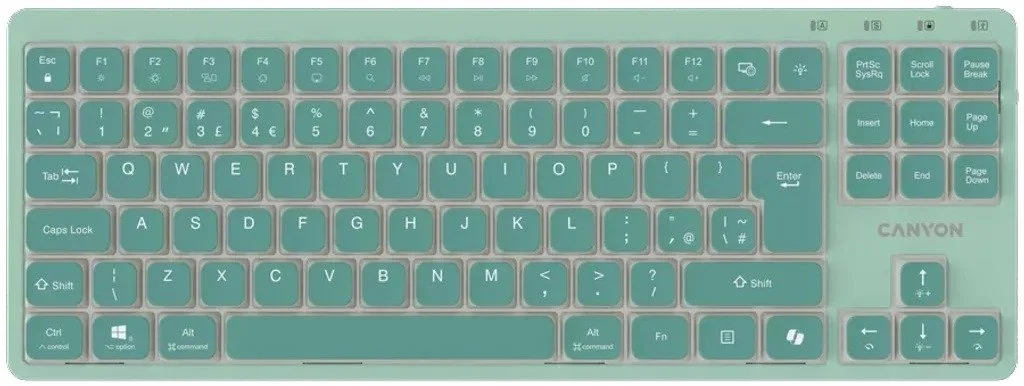Фото: Клавіатура Canyon OnType 10 USB Green (CNS-HKB10GR) № 13 | KTC