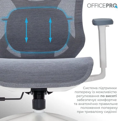 Фото: Крісло OfficePro Atlas OC630-W-DG-DG White/Dark Gray № 29 | KTC