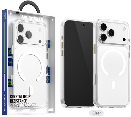 Чохол Blueo for iPhone 17 Pro Crystal Pro Drop Resistance MagSafe Transparent (BL039/17P 6.5″)