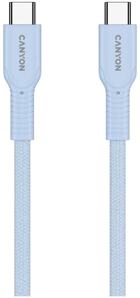 Кабель Canyon OnWire 60CL 60W Type-C / Type-C 1m Light Blue (CND-CCAP60AB10LBL)
