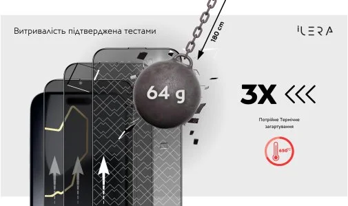 Фото: Захисне скло iLera for Apple iPhone 17 - DeLuxe Incognito (ILINDL17) № 21 | KTC