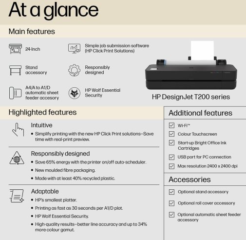 Плотер HP DesignJet T650 36 A0 Plus with Wi-Fi (5HB10D)