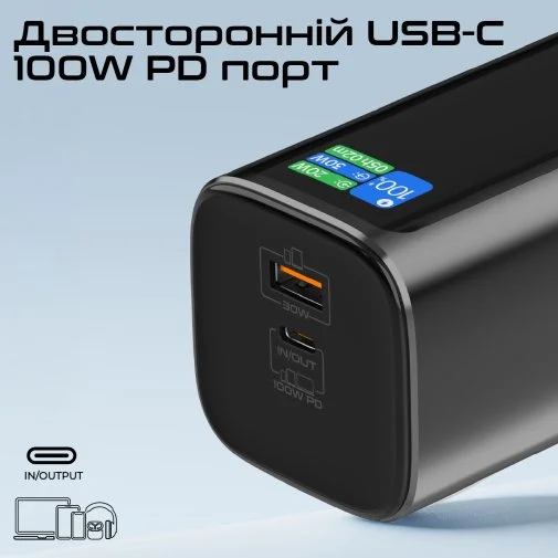 Фото: Батарея універсальна Promate Titan-130RC 20000mAh 130W Grey (6959144068251) № 15 | KTC
