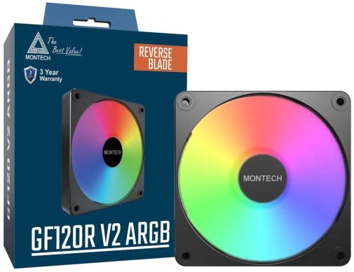 Кулер Montech GF120R V2 ARGB Black (GF120R V2 ARGB PWM (B))