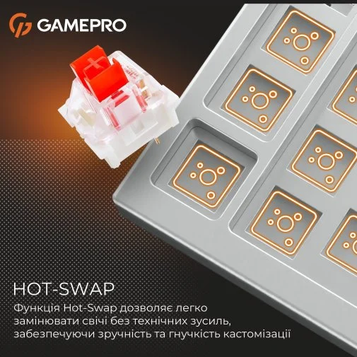 Фото: Клавіатура GamePro Genesis Metallic MK144G Red Switches USB Grey № 23 | KTC
