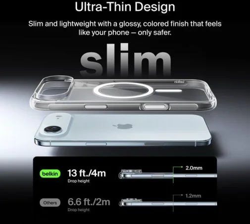 Фото: Чохол Belkin for Apple iPhone Air - Magnetic Protective Clear (MSA033HQCL) № 14 | KTC