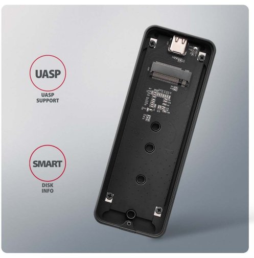 Кишеня зовнішня Axagon EEM2-20G Black