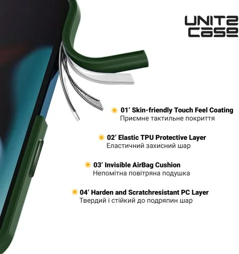 Фото: Чохол ArmorStandart for Apple iPhone 14 - UNIT2 Green (ARM69940) № 7 | KTC