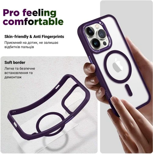 Фото: Чохол ArmorStandart for Apple iPhone 13 Pro - Unit MagSafe Purple (ARM75200) № 8 | KTC