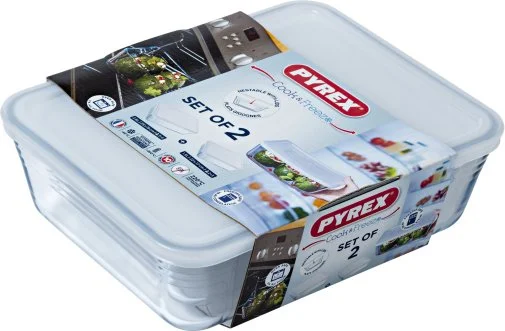 Фото: Форма Pyrex Cook and Freez 25x19cm / 22x17cm / 2.6L / 1.5L 2pcs Clear (912S951/7646) № 15 | KTC
