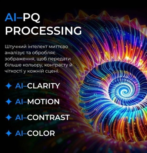 Телевізор LED Kivi 50U800KB (Google TV, Wi-Fi, 3840x2160)