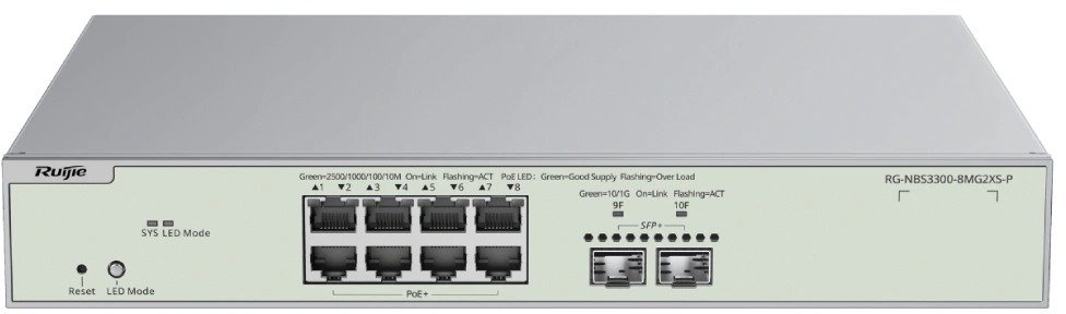 Комутатор Ruijie Reyee RG-NBS3300-8MG2XS-P