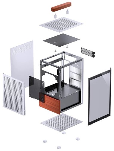 Корпус Jonsbo T6 Silver with window